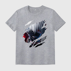 Футболка хлопковая мужская Кен Канеки, цвет: меланж