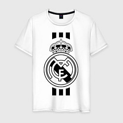 Футболка хлопковая мужская Real Madrid FC, цвет: белый