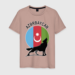 Футболка хлопковая мужская Азербайджан, цвет: пыльно-розовый