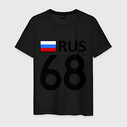 Футболка хлопковая мужская RUS 68, цвет: черный