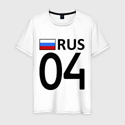 Футболка хлопковая мужская RUS 04, цвет: белый