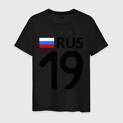 Футболка хлопковая мужская RUS 19, цвет: черный