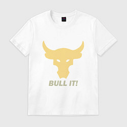 Футболка хлопковая мужская Bull It, цвет: белый