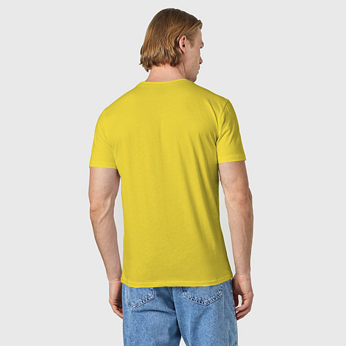 Мужская футболка ПОЗДРАВЛЯМБА БЛ*ТЬ / Желтый – фото 4