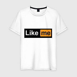 Футболка хлопковая мужская Like me, цвет: белый