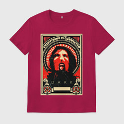 Футболка хлопковая мужская DARK Тьма, цвет: маджента