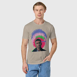 Футболка хлопковая мужская Brassic Fuck Quinoa Vinnie, цвет: миндальный — фото 2