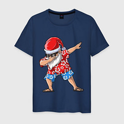 Футболка хлопковая мужская Santa Dab, цвет: тёмно-синий