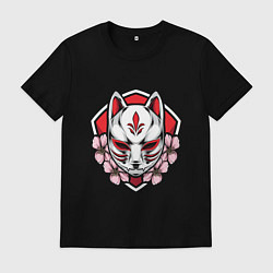 Футболка хлопковая мужская Маска, цвет: черный