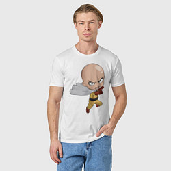 Футболка хлопковая мужская One Punch Man, цвет: белый — фото 2