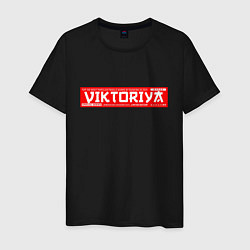 Футболка хлопковая мужская ВикторияViktoriya, цвет: черный