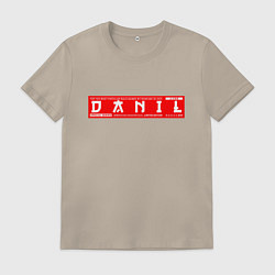Футболка хлопковая мужская ДанилDanil, цвет: миндальный
