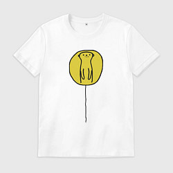 Футболка хлопковая мужская СУСЛИК, цвет: белый