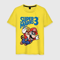 Футболка хлопковая мужская Mario 3, цвет: желтый
