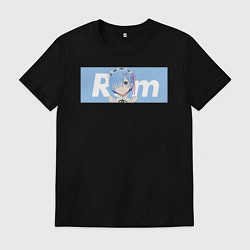 Футболка хлопковая мужская Рем, цвет: черный