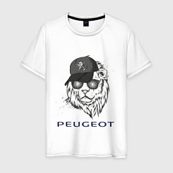 Футболка хлопковая мужская Peugeot Пежо Z, цвет: белый