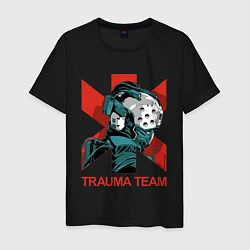Футболка хлопковая мужская TRAUMA TEAM Cyberpunk 2077, цвет: черный