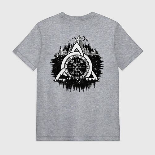 Мужская футболка Вегвизир Рунический Компас / Меланж – фото 2