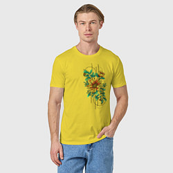 Футболка хлопковая мужская Sunflower, цвет: желтый — фото 2