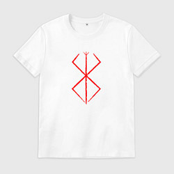 Футболка хлопковая мужская BERSERK БЕРСЕРК КЛЕЙМО, цвет: белый