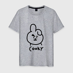 Футболка хлопковая мужская COOKY BTS, цвет: меланж