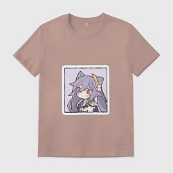 Футболка хлопковая мужская Кэ Цин, цвет: пыльно-розовый