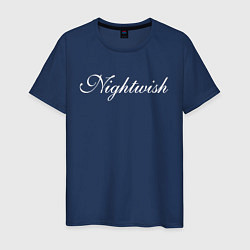Футболка хлопковая мужская Nightwish Logo Найтвиш Z, цвет: тёмно-синий