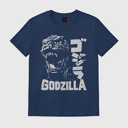 Футболка хлопковая мужская GODZILLA, цвет: тёмно-синий