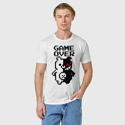 Футболка хлопковая мужская MONOKUMA GAME OVER, цвет: белый — фото 2