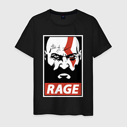 Футболка хлопковая мужская RAGE GOW, цвет: черный