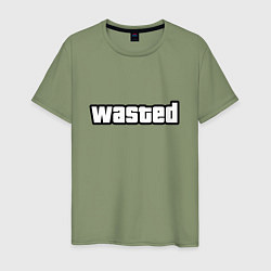 Футболка хлопковая мужская WASTED, цвет: авокадо
