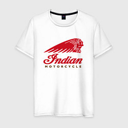 Футболка хлопковая мужская Indian Moto Мото Лого Z, цвет: белый