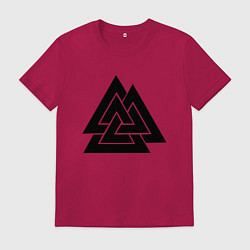 Футболка хлопковая мужская Валькнут Valknut Z, цвет: маджента