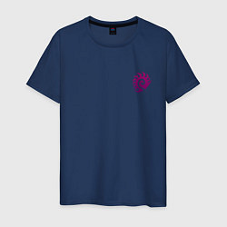 Футболка хлопковая мужская Zerg logo mini Purple, цвет: тёмно-синий