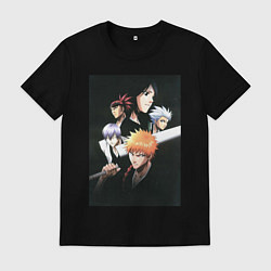 Футболка хлопковая мужская Bleach Блич, цвет: черный
