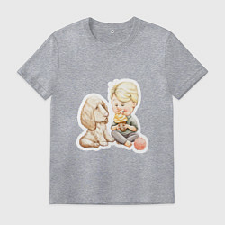 Футболка хлопковая мужская Вкусняшка, цвет: меланж