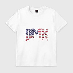 Футболка хлопковая мужская DMX USA, цвет: белый