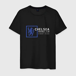 Футболка хлопковая мужская FC Chelsea Stamford Bridge 202122, цвет: черный