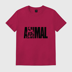 Футболка хлопковая мужская ANIMAL ЭНИМАЛ, цвет: маджента