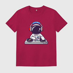 Футболка хлопковая мужская ДИДЖЕЙ DJ Z, цвет: маджента