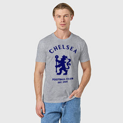 Футболка хлопковая мужская Chelsea Est. 1905, цвет: меланж — фото 2