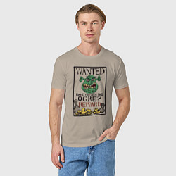 Футболка хлопковая мужская Shrek: Wanted, цвет: миндальный — фото 2