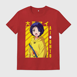 Футболка хлопковая мужская Приоритет чудо-яйца, цвет: красный