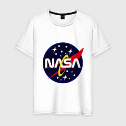 Футболка хлопковая мужская Space NASA, цвет: белый
