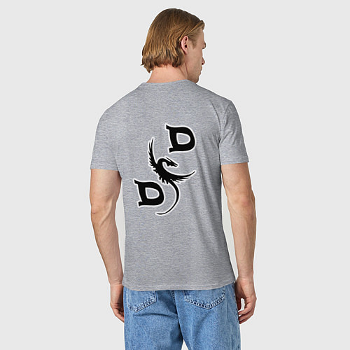 Мужская футболка D&D Dragon / Меланж – фото 4