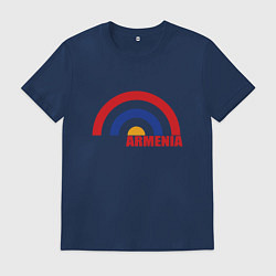 Футболка хлопковая мужская Армения Armenia, цвет: тёмно-синий
