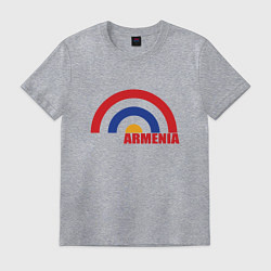 Футболка хлопковая мужская Армения Armenia, цвет: меланж