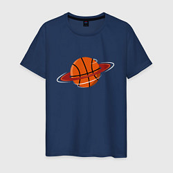 Футболка хлопковая мужская Basketball Planet, цвет: тёмно-синий