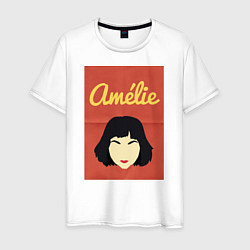 Футболка хлопковая мужская Amelie, цвет: белый