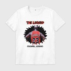 Футболка хлопковая мужская Jordan - The Legend, цвет: белый